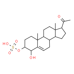 ChemSpider 2D Image | 4-Hydroxy-20-oxopregn-5-en-3-yl hydrogen sulfate | C21H32O6S