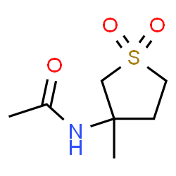 ChemSpider 2D Image | N-(3-Methyl-1,1-dioxidotetrahydro-3-thiophenyl)acetamide | C7H13NO3S