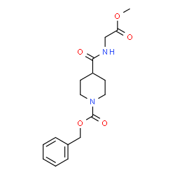 ChemSpider 2D Image | Benzyl 4-[(2-methoxy-2-oxoethyl)carbamoyl]-1-piperidinecarboxylate | C17H22N2O5