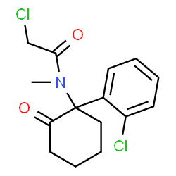 ChemSpider 2D Image | 2-Chloro-N-[1-(2-chlorophenyl)-2-oxocyclohexyl]-N-methylacetamide | C15H17Cl2NO2