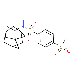 ChemSpider 2D Image | N-[1-(Adamantan-1-yl)propyl]-4-(methylsulfonyl)benzenesulfonamide | C20H29NO4S2