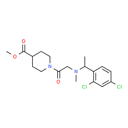 ChemSpider 2D Image | Methyl 1-{N-[1-(2,4-dichlorophenyl)ethyl]-N-methylglycyl}-4-piperidinecarboxylate | C18H24Cl2N2O3