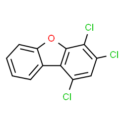 ChemSpider 2D Image | 1,3,4-TRICHLORODIBENZOFURAN | C12H5Cl3O