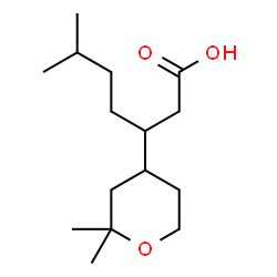 ChemSpider 2D Image | 3-(2,2-Dimethyltetrahydro-2H-pyran-4-yl)-6-methylheptanoic acid | C15H28O3