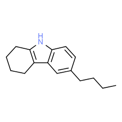 ChemSpider 2D Image | 6-Butyl-2,3,4,9-tetrahydro-1H-carbazole | C16H21N
