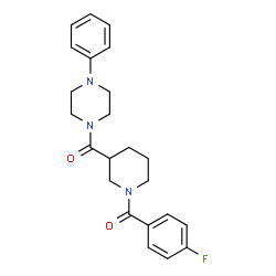 ChemSpider 2D Image | [1-(4-Fluorobenzoyl)-3-piperidinyl](4-phenyl-1-piperazinyl)methanone | C23H26FN3O2