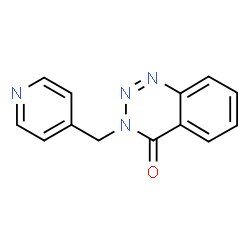 ChemSpider 2D Image | 3-(4-Pyridinylmethyl)-1,2,3-benzotriazin-4(3H)-one | C13H10N4O