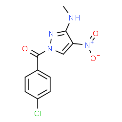 ChemSpider 2D Image | (4-Chlorophenyl)[3-(methylamino)-4-nitro-1H-pyrazol-1-yl]methanone | C11H9ClN4O3