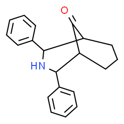 ChemSpider 2D Image | 2,4-Diphenyl-3-azabicyclo[3.3.1]nonan-9-one | C20H21NO