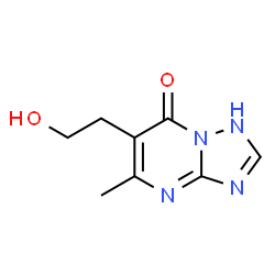ChemSpider 2D Image | 6-(2-Hydroxyethyl)-5-methyl[1,2,4]triazolo[1,5-a]pyrimidin-7(1H)-one | C8H10N4O2
