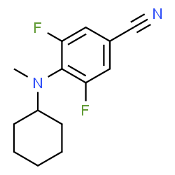 ChemSpider 2D Image | 4-[Cyclohexyl(methyl)amino]-3,5-difluorobenzonitrile | C14H16F2N2