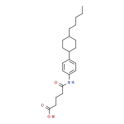 ChemSpider 2D Image | 5-Oxo-5-{[4-(4-pentylcyclohexyl)phenyl]amino}pentanoic acid | C22H33NO3
