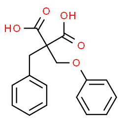 ChemSpider 2D Image | Benzyl(phenoxymethyl)malonic acid | C17H16O5