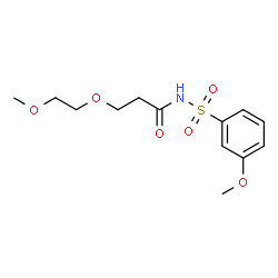 ChemSpider 2D Image | 3-(2-Methoxyethoxy)-N-[(3-methoxyphenyl)sulfonyl]propanamide | C13H19NO6S