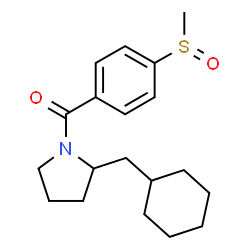 ChemSpider 2D Image | [2-(Cyclohexylmethyl)-1-pyrrolidinyl][4-(methylsulfinyl)phenyl]methanone | C19H27NO2S