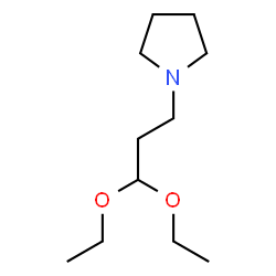 ChemSpider 2D Image | 1-(3,3-Diethoxypropyl)pyrrolidine | C11H23NO2