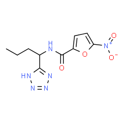 ChemSpider 2D Image | 5-Nitro-N-[1-(1H-tetrazol-5-yl)butyl]-2-furamide | C10H12N6O4