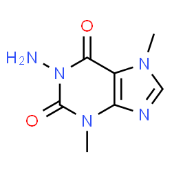 ChemSpider 2D Image | 1-Amino-3,7-dimethyl-3,7-dihydro-1H-purine-2,6-dione | C7H9N5O2