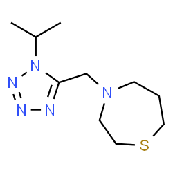 ChemSpider 2D Image | 4-[(1-Isopropyl-1H-tetrazol-5-yl)methyl]-1,4-thiazepane | C10H19N5S