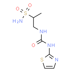 ChemSpider 2D Image | 1-[(1,3-Thiazol-2-ylcarbamoyl)amino]-2-propanesulfonamide | C7H12N4O3S2