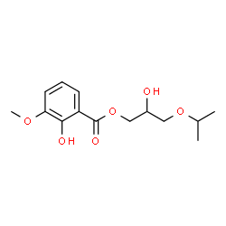 ChemSpider 2D Image | 2-Hydroxy-3-isopropoxypropyl 2-hydroxy-3-methoxybenzoate | C14H20O6
