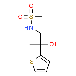 ChemSpider 2D Image | N-[2-Hydroxy-2-(2-thienyl)propyl]methanesulfonamide | C8H13NO3S2