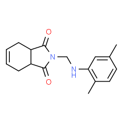 ChemSpider 2D Image | 2-{[(2,5-dimethylphenyl)amino]methyl}-3a,4,7,7a-tetrahydroisoindole-1,3-dione | C17H20N2O2