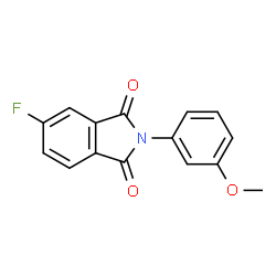 ChemSpider 2D Image | 5-fluoro-2-(3-methoxyphenyl)isoindole-1,3-dione | C15H10FNO3