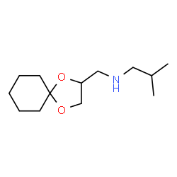 ChemSpider 2D Image | N-(1,4-Dioxaspiro[4.5]dec-2-ylmethyl)-2-methyl-1-propanamine | C13H25NO2