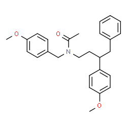 ChemSpider 2D Image | N-(4-Methoxybenzyl)-N-[3-(4-methoxyphenyl)-4-phenylbutyl]acetamide | C27H31NO3
