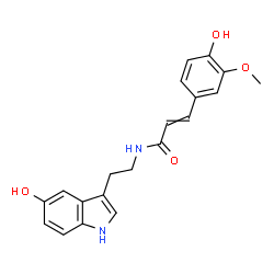 ChemSpider 2D Image | N-Feruloylserotonin | C20H20N2O4