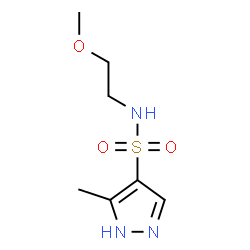 ChemSpider 2D Image | N-(2-Methoxyethyl)-5-methyl-1H-pyrazole-4-sulfonamide | C7H13N3O3S