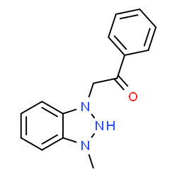 ChemSpider 2D Image | 2-(3-Methyl-2,3-dihydro-1H-benzotriazol-1-yl)-1-phenylethanone | C15H15N3O