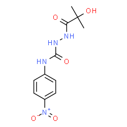 ChemSpider 2D Image | 2-(2-Hydroxy-2-methylpropanoyl)-N-(4-nitrophenyl)hydrazinecarboxamide | C11H14N4O5