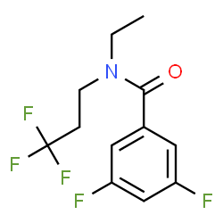 ChemSpider 2D Image | N-Ethyl-3,5-difluoro-N-(3,3,3-trifluoropropyl)benzamide | C12H12F5NO