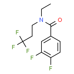 ChemSpider 2D Image | N-Ethyl-3,4-difluoro-N-(3,3,3-trifluoropropyl)benzamide | C12H12F5NO