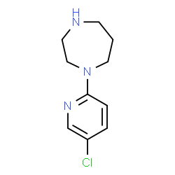 ChemSpider 2D Image | 1-(5-Chloro-2-pyridinyl)-1,4-diazepane | C10H14ClN3