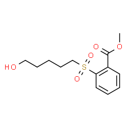 ChemSpider 2D Image | Methyl 2-[(5-hydroxypentyl)sulfonyl]benzoate | C13H18O5S