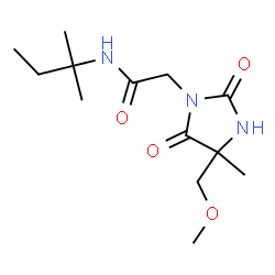 ChemSpider 2D Image | 2-[4-(Methoxymethyl)-4-methyl-2,5-dioxo-1-imidazolidinyl]-N-(2-methyl-2-butanyl)acetamide | C13H23N3O4