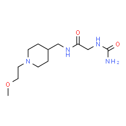 ChemSpider 2D Image | N~2~-Carbamoyl-N-{[1-(2-methoxyethyl)-4-piperidinyl]methyl}glycinamide | C12H24N4O3