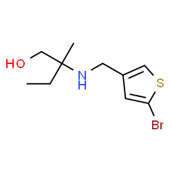 ChemSpider 2D Image | 2-{[(5-Bromo-3-thienyl)methyl]amino}-2-methyl-1-butanol | C10H16BrNOS