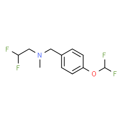 ChemSpider 2D Image | N-[4-(Difluoromethoxy)benzyl]-2,2-difluoro-N-methylethanamine | C11H13F4NO