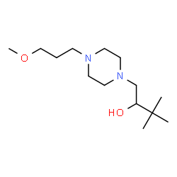 ChemSpider 2D Image | 1-[4-(3-Methoxypropyl)-1-piperazinyl]-3,3-dimethyl-2-butanol | C14H30N2O2