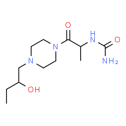ChemSpider 2D Image | 1-{1-[4-(2-Hydroxybutyl)-1-piperazinyl]-1-oxo-2-propanyl}urea | C12H24N4O3