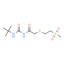 ChemSpider 2D Image | N-[(2-Methyl-2-propanyl)carbamoyl]-2-{[2-(methylsulfonyl)ethyl]sulfanyl}acetamide | C10H20N2O4S2