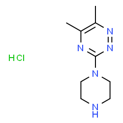 ChemSpider 2D Image | 5,6-Dimethyl-3-(1-piperazinyl)-1,2,4-triazine hydrochloride (1:1) | C9H16ClN5