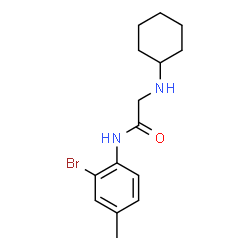 ChemSpider 2D Image | N-(2-Bromo-4-methylphenyl)-N~2~-cyclohexylglycinamide | C15H21BrN2O