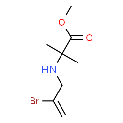 ChemSpider 2D Image | Methyl N-(2-bromo-2-propen-1-yl)-2-methylalaninate | C8H14BrNO2