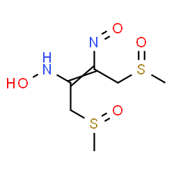ChemSpider 2D Image | N-Hydroxy-1,4-bis(methylsulfinyl)-3-nitroso-2-buten-2-amine | C6H12N2O4S2