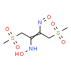 ChemSpider 2D Image | N-Hydroxy-1,4-bis(methylsulfonyl)-3-nitroso-2-buten-2-amine | C6H12N2O6S2